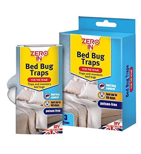 Image of 3 X Zero in Bed Bug Traps, Poison-Free Treatment, Bed Bug Detector and Killer, 2 Months Protection (Pack of 3)