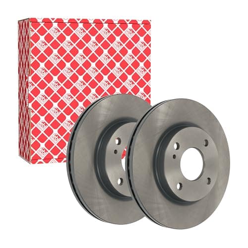 Image of febi bilstein 38600 Brake Disc Set (2 Brake Disc) front, vented, No. of Holes 4