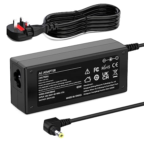 Image of VUOHOEG 65W Charger for JBL Xtreme, JBL Xtreme 2, Xtreme Plus, JBL Boombox 1 2, JBL Portable Wireless Bluetooth Speaker (Black, Blue, Red) Power Supply Adapter UK 5.5x2.5mm