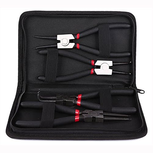 Image of 4 PCS Professional Heavy Duty 7" Internal External Straight Bent Circlip Snap Ring Pliers Tools Set
