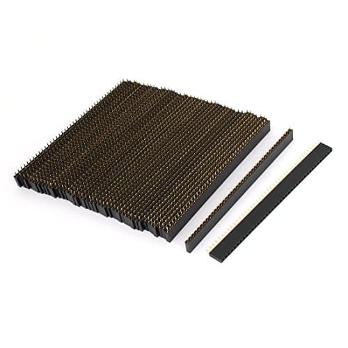 Image of sourcingmap 50Pcs Straight Female PCB Header 40 Way 2.54mm Spacing Connector Black