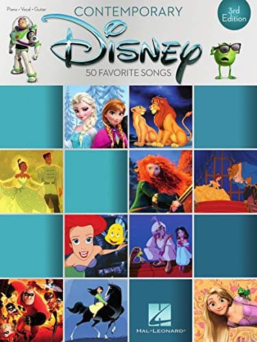 Image of Contemporary Disney – 50 Favorite Songs | Sheet Music Songbook for Piano, Vocal and Guitar | Disney Piano Book for Beginners and Advanced Players | 3rd Edition Music Book Collection
