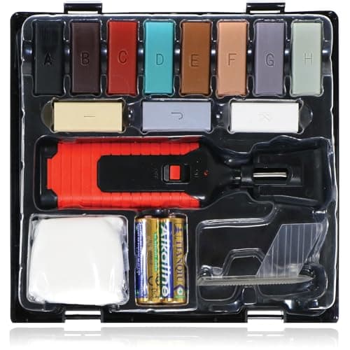 Image of SPARES2GO 17 Piece Laminate Floor Furniture and Composite Flooring Repair Kit