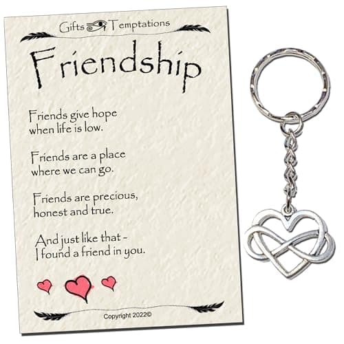 Image of Friend Gifts for Women Girls, Friend Keyring Friendship Gifts Key Chains for Ladies Birthday Gifts for Her Graduation Gift Keychain for Christmas Gifts Teens Girls