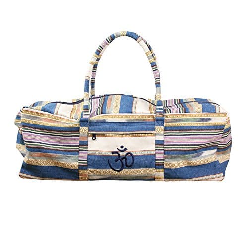 Image of Yoga-Mad Deluxe Yoga Kit Bag | Full Zip Carrier with Storage Pockets | Pilates Unisex Bag, Stores Mat and Accessories | Suitable for Pilates, Yoga, Gym, Fits Most Mat Sizes (Blue)