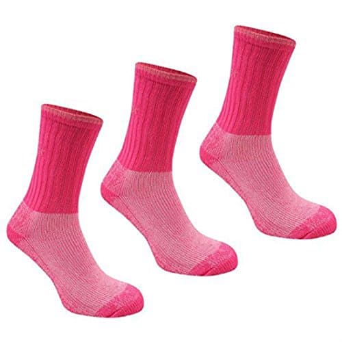 Image of Karrimor Heavyweight Boot Socks Black Washable 3 Pack Kids Accessories Pink Ladies 4-8