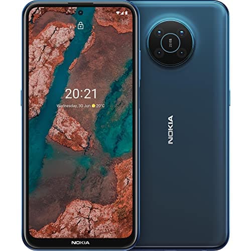 Image of Nokia X20 5G smartphone, dual SIM, RAM 6GB, ROM 128GB, 64MP quad camera, watermark capability, 6.67" Full HD+ display, durable design, 2 days battery life and Pure Android 11 - Nordic Blue