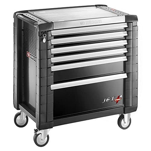 Image of FACOM Jet.6GM4 Jet+ 6 Drawer Roller Cabinet, 4 MODULES PER Drawer, Black, 971 mm x 546 mm x 964 mm