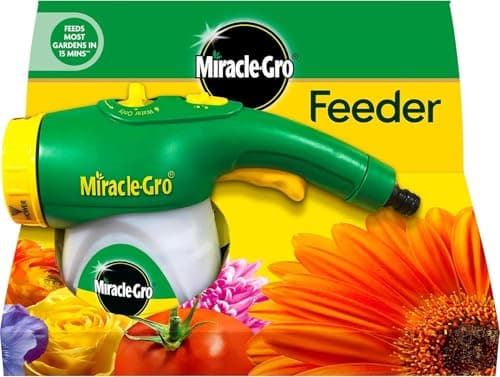 Image of Miracle Gro Feeder for Soluble Plant Food | Dual Action Hose End Spray Feeder | Feeds Gardens in 15 Minutes | For Lawns Flowers & Vegetables | Refillable Garden Hose Attachment | 1 Unit - 016733N
