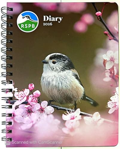 Image of Carousel Worldwide RSPB 2026 Deluxe Wire-O Diary Planner – Weekly & Monthly Organiser with Wildlife Illustrations
