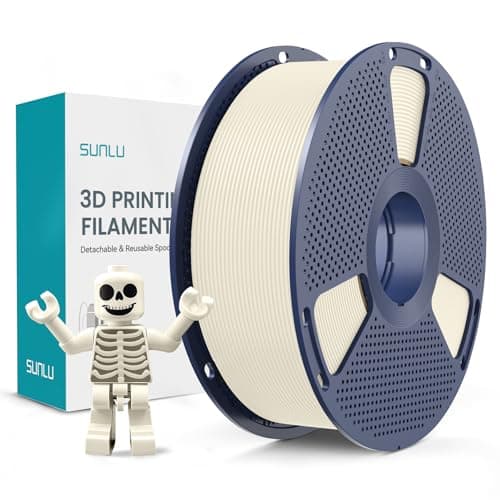 Image of SUNLU PLA+ 3D Printer Filament, PLA Plus Filament 1.75mm, Toughness Enhanced 3D Filament Compatible with 3D FDM Printers, Dimensional Accuracy +/- 0.02 mm, 1 kg Spool(2.2 LBS), pla+ Bone White