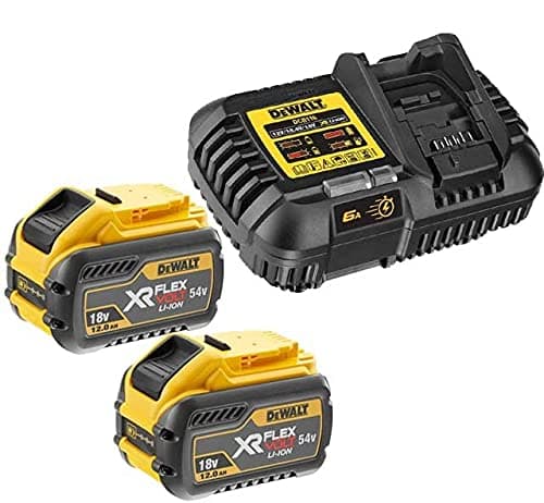Image of 2 x Dewalt DCB548 18v / 54v XR Flexvolt 12.0ah Battery +DCB116 Flex Volt Charger