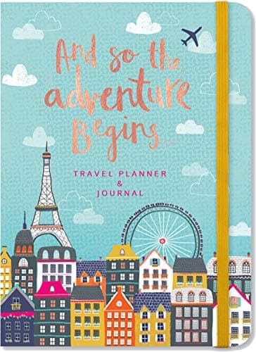 Image of Soft Covered Travel Planner & Journal with 4 Tabbed Sections and So The Adventure Begins.