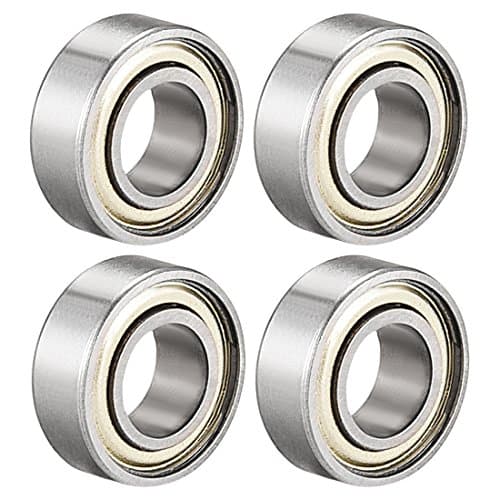 Image of sourcing map 687ZZ Ball Bearing 7mm x 14mm x 5mm Double Shielded 687-2Z Deep Groove Bearings, Carbon Steel (Pack of 4)