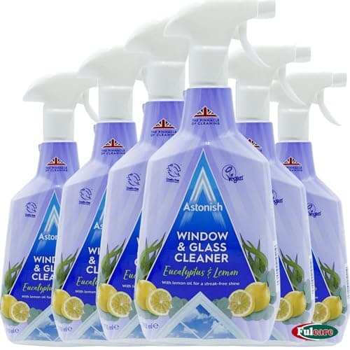 Image of 12 x Astonish Natural Window & Glass Lemon Oil Trigger Spray Cleaner 750ML