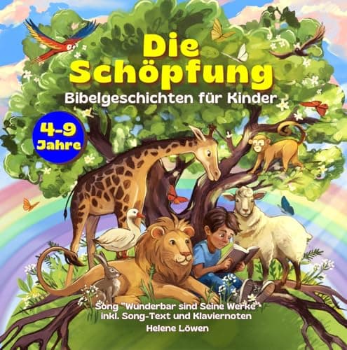 Image of Die Schöpfung: Bibelgeschichten für Kinder. So hat Gott die Welt gemacht. Alter 4-9 Jahre, Lied für Kinder "Wunderbar sind Seine Werke" inkl. Text und Klaviernoten (German Edition)