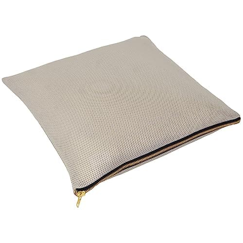 Image of Paoletti Dallas Zip Polyester Filled Cushion, Grey, 45 x 45cm