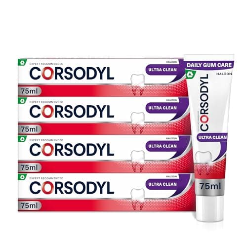 Image of Corsodyl Toothpaste Multipack Ultra Clean, Daily Gum Care, 4x 75ml