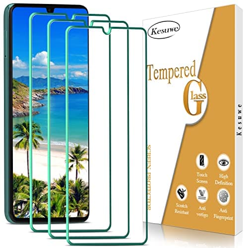 Image of Kesuwe [3 Pack] Screen Protector for Huawei P30 Tempered Glass, Anti Scratch, Anti Fingerprint, 9H Hardness, Bubble Free, Case Friendly, HD Clear