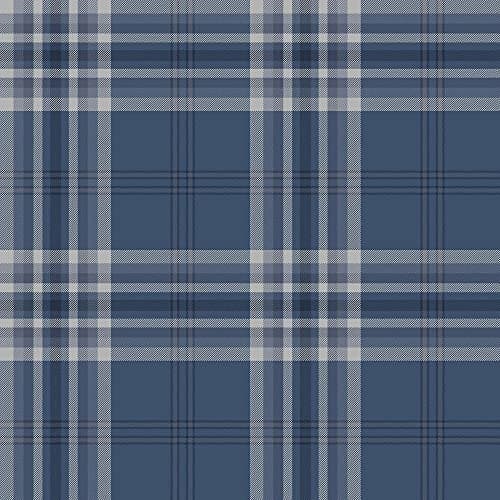Image of Catherine Lansfield Kelso Check Wallpaper Navy Blue