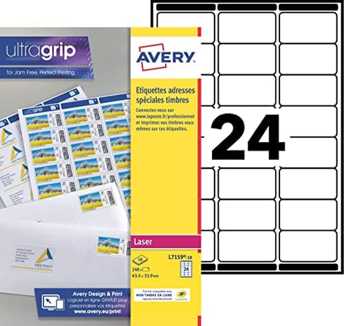 Image of AVERY L7159-10.FR Address Labels Special 63.5 x 33.9 mm White