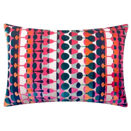 Image of furn. Metro Abstract Cushion Cover – Geometric Velvet Jacquard Decorative Case (Multicolour – 40x60cm)