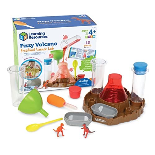 Image of Learning Resources Fizzy Volcano Preschool Science Lab Set Ages 4+, Fizzy Foamy Reactions Chemistry Experiments for Kids, STEM Toys for Kids, 13 Pieces
