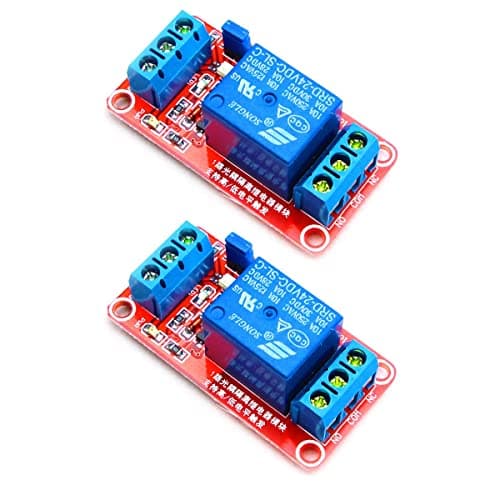 Image of Hailege 2pcs DC 24V 1 Channel Relay Module with OPTO Isolation Support High or Low Level Trigger