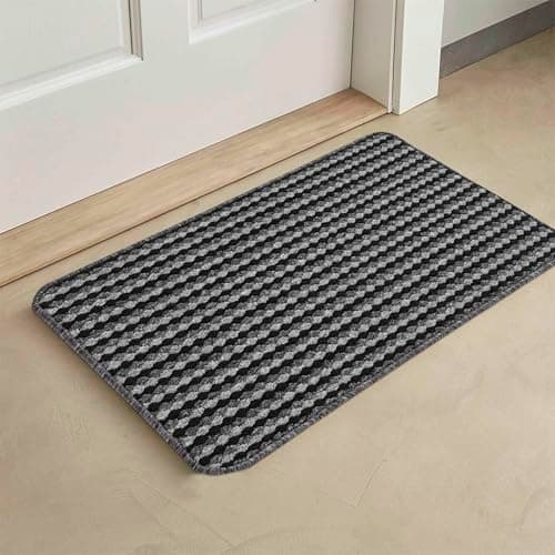 Image of Rugs by Desire Eden Washable door mat Kitchen mat - Floor mat Door Dirt Trapper - Non Slip Door mats indoor - Anthracite, 40x60 cm