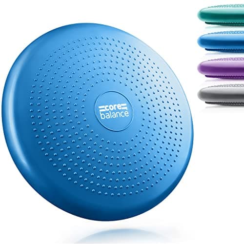 Image of Core Balance Inflatable Wobble Cushion Stability Training Air Pad Board With Pump