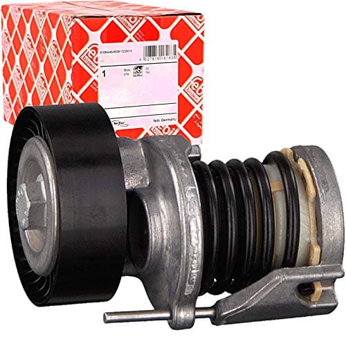 Image of febi bilstein 102297 Belt Tensioner for V-Ribbed Belts, Pack of 1, Black/White
