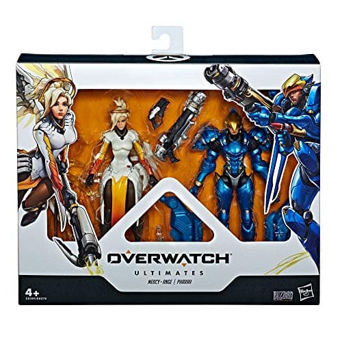 Image of Overwatch Ultimates Series Pharah and Mercy Dual Pack 6 Inch Scale Collectible Action Figures with Accessories, Blizzard Video Game Characters