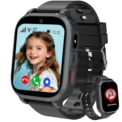 Image of 4G Kids Smart Watch Boys Girls, Smart Watch for Kids GPS Tracker Watch Phone Video Call Voice Chat SOS Games School Mode Alarm IP68 Waterproof, Smartwatch Toy Birthday Gifts for 4-12 Years Old