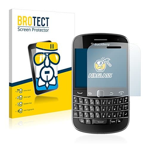 Image of brotect Glass Screen Protector Film compatible with RIM BlackBerry Bold Touch 9900 - Glass-Foil 9H Protection [Scratch Resistant, High Clarity]