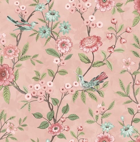 Image of Fine Decor FD43445 Eleanor Floral Wallpaper, Pink