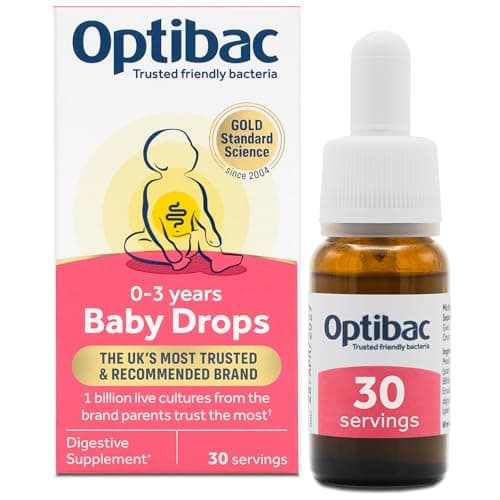 Image of Optibac Probiotics Baby Drops - Vegan Baby Probiotics - Most Trusted By Parents - Suitable for Newborns, Babies & Infants - 10ml - 30 Day Supply