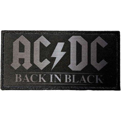 Image of AC/DC Back In Black Woven Patch One Size