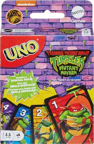 Image of Mattel Games UNO Teenage Mutant Ninja Turtles Mutant Mayhem Card Game for Kids & Family Nights, Parties, Travel, Camping & More
