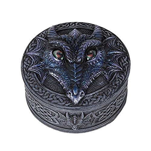 Image of Pacific Giftware Novelty Rolling Eye Fantasy Dragon Resin Trinket Box Collectible