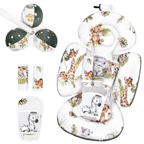 Image of Sweetwavet Insert Compatible with 4moms Mamaroo Swing and Infant Car Seat, Includes 3 Replacement Toys, Reversible for Newborn, Swing, Stroller, Gorilla, Baby