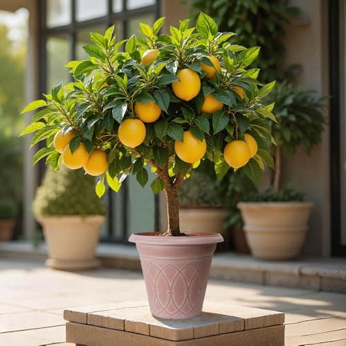 Image of YouGarden Citrus Lemon Tree, Approximately 70-90cm Tall in 4 Litre Pot, Citrus Fruit Tree, House Plant, Conservatory or Garden Plant, Low Maintenance