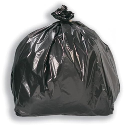 Image of Black Refuse Sack 18 x 29 x 39 15KG, 140 Gauge Bin Liners for Everyday use, Office, Kitchen (200 Liners)