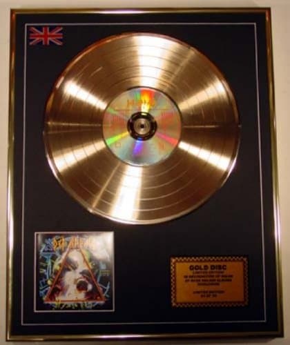 Image of DEF LEPPARD/Cd Gold Disc Record Limited Edition/HYSTERIA