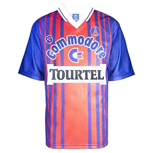 Image of Score Draw Paris St Germain 1993 Shirt Navy/Red Small Polyester