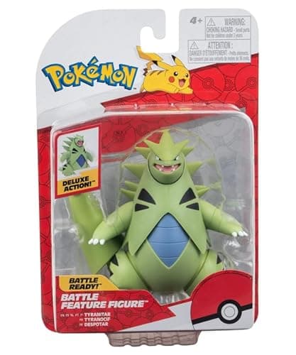 Image of Pokemon Battle Feature Figure - 4.5 inch Tyranitar with Chomp Attack