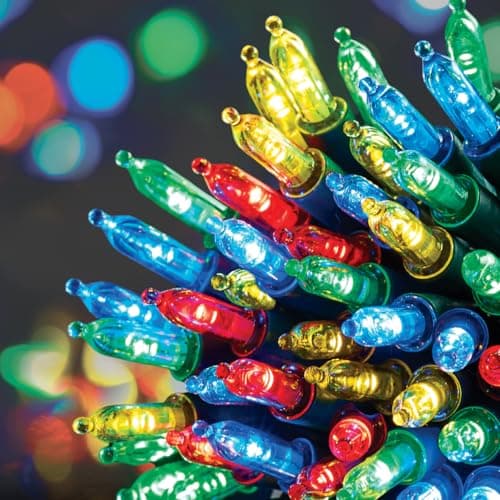 Image of The Christmas Workshop 75230 100 Multicoloured Christmas Tree Lights/Static Decorative LED Fairy Lights / 12.9m Length/Indoor & Outdoor Christmas Decorations