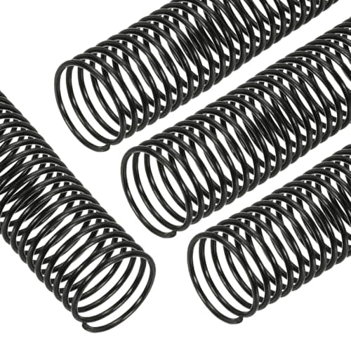 Image of PATIKIL 50 Pack Plastic Spiral Binding Coils, 28mm(1-1/8") Binding Coils 210 Sheet Capacity Spiral Binder Rings 4:1 Pitch for Office Classroom, Black