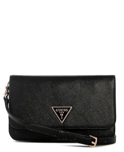Image of GUESS Women's Noelle Ii Crossbody Flap Organizer, Black, One Size