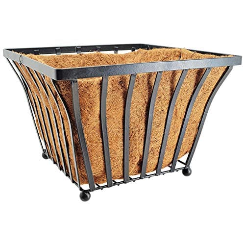 Image of Arcadia Garden Products Solstice Square Planter 18", Black