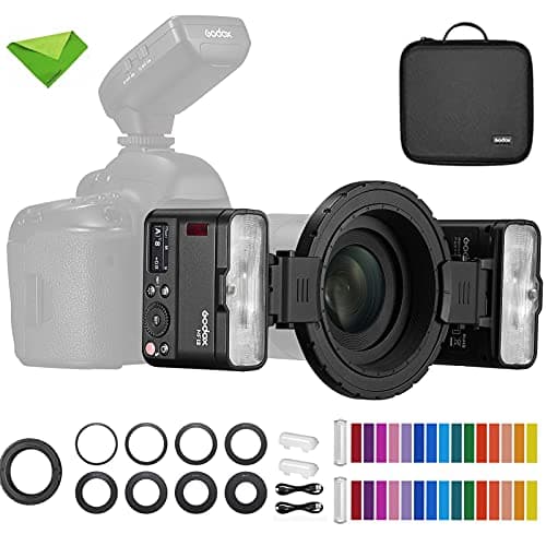 Image of Godox MF12-K2 Macro Flash Off-Camera TTL Flash Speedlite 12W, 2.4G Wireless Control,TTL/M Mode,Built-in 3.7V/6.29W Lithium Battery, Compatible with Nikon, Sony, Canon, Fuji, Olympus and Panasonic